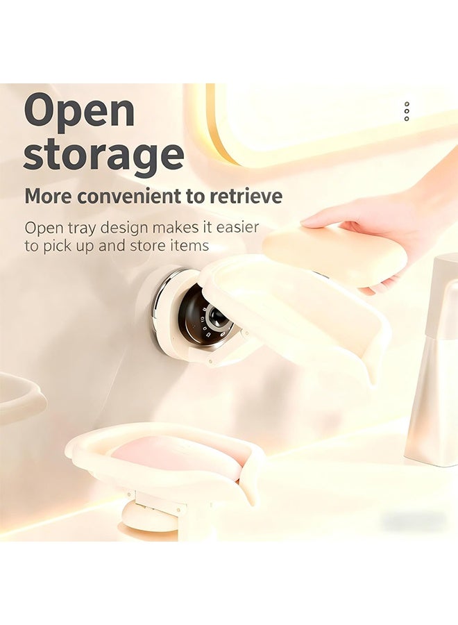 Strong Suction Soap Dish, Wall Mount Adhesive Holder for Shower and Bathroom, No-Spill Fast Drying Soap Saver - Image 4